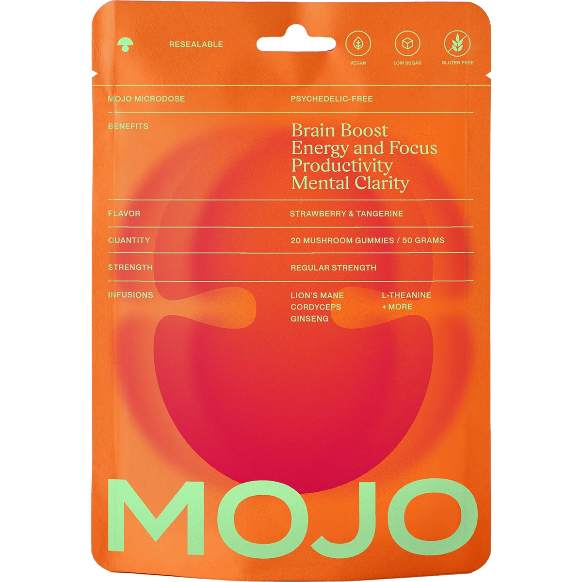 Strawberry Tangerine | Brain Boost Light Strength | Nootropics
