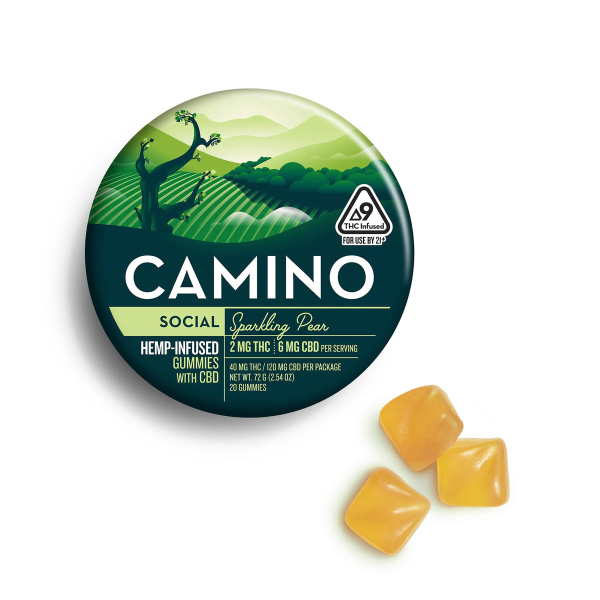 Sparkling Pear | CBD + THC Gummies