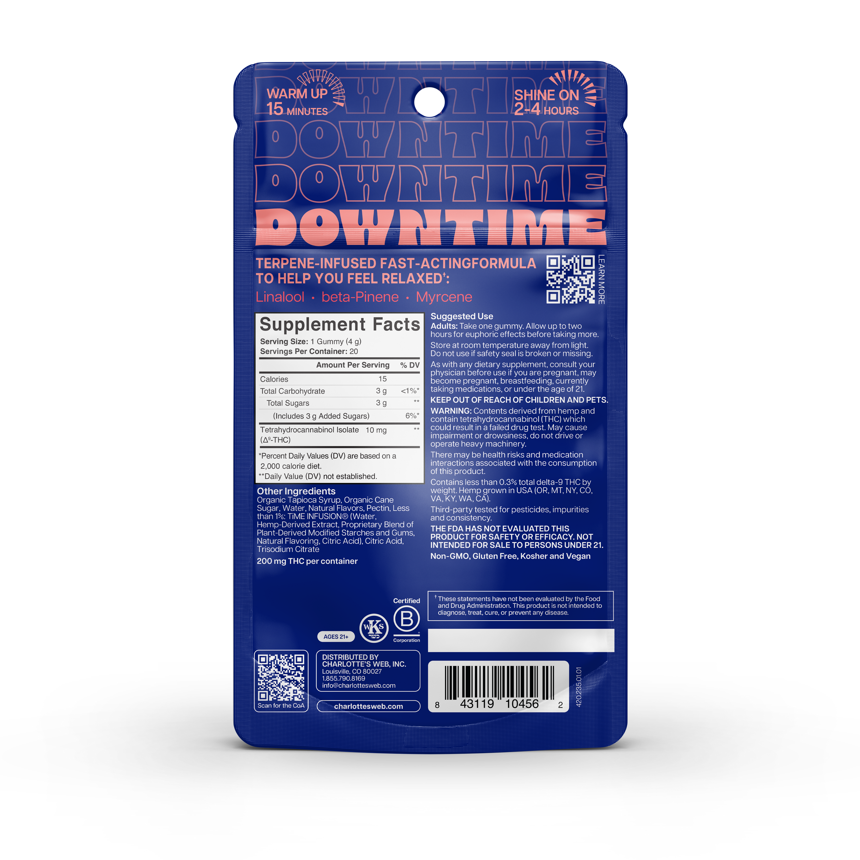 Downtime 20ct | 10mg THC Gummies