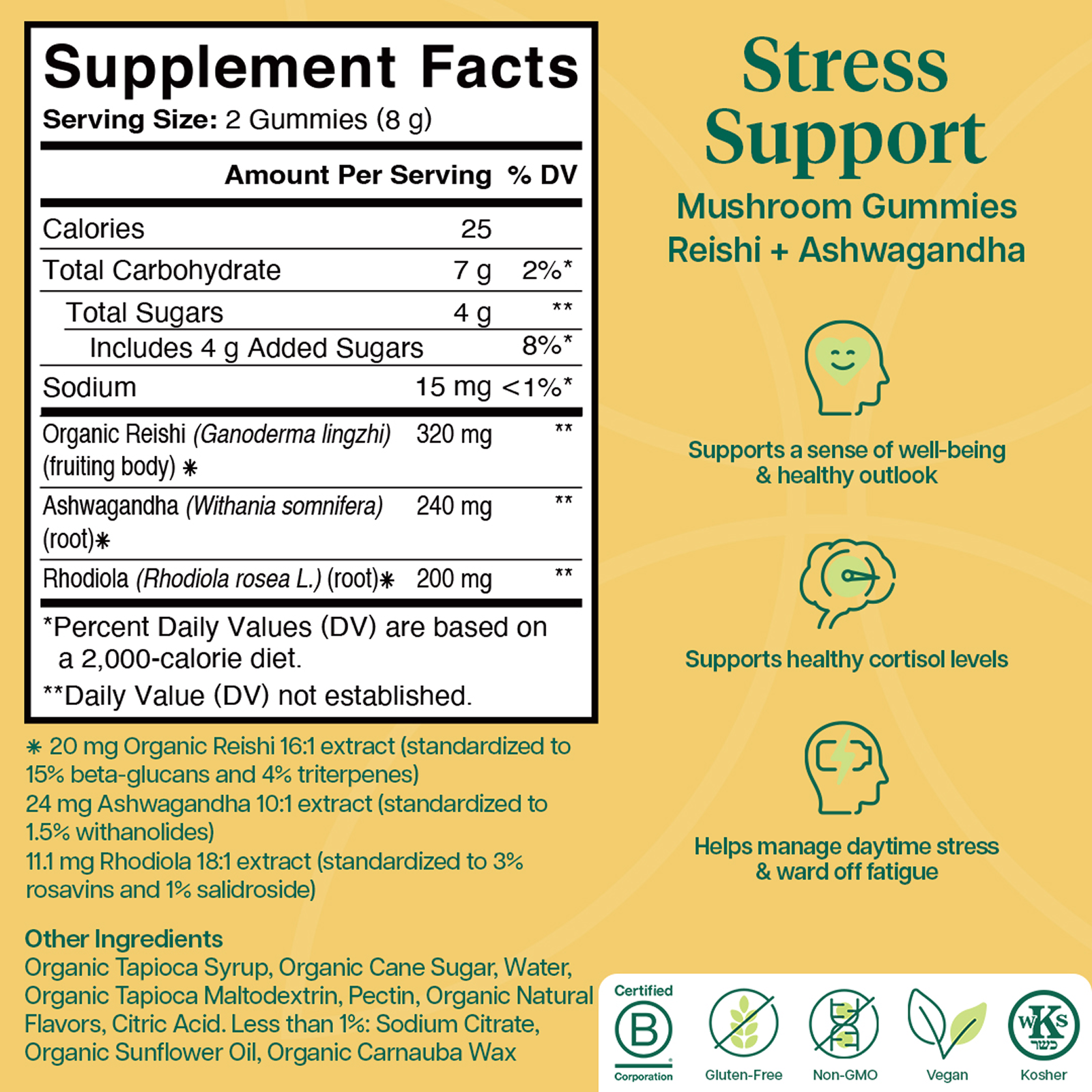 Stress Support Botanical 60ct | Functional Mushroom Gummies
