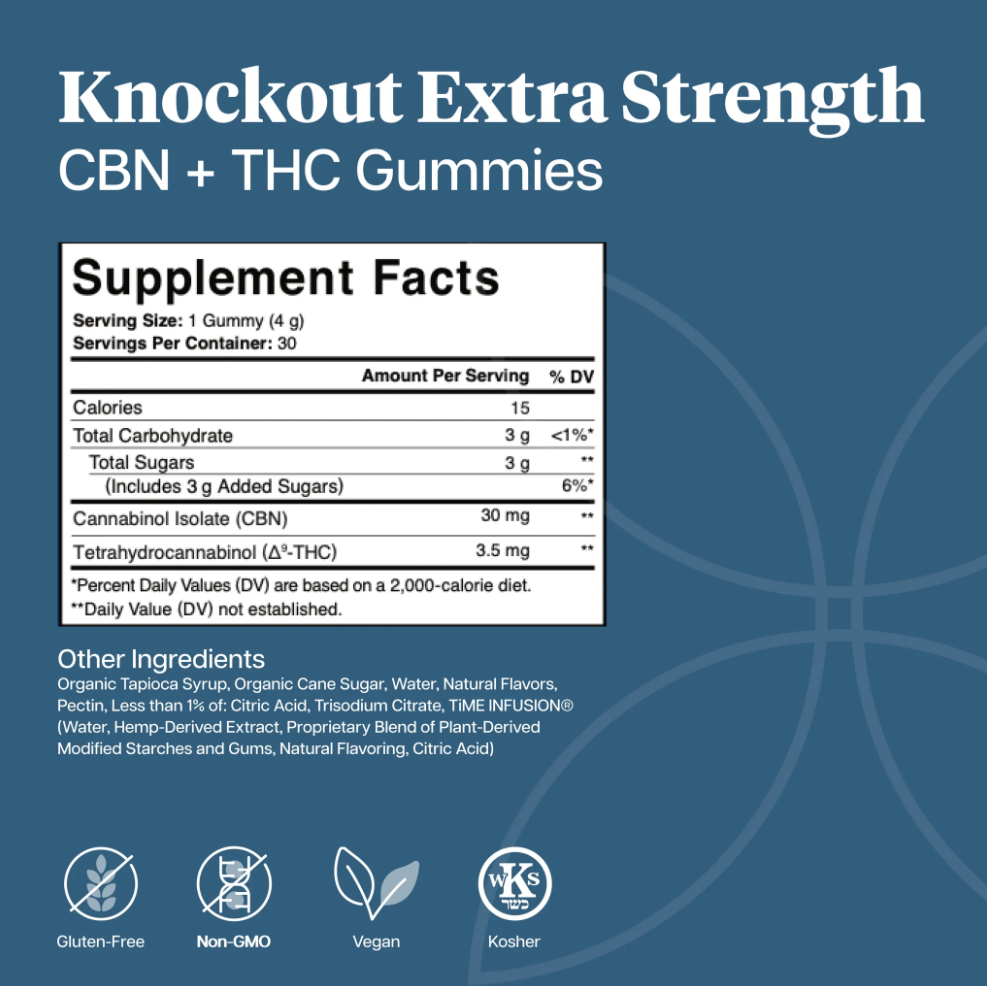 Knockout Extra Strength 30ct | THC Gummies