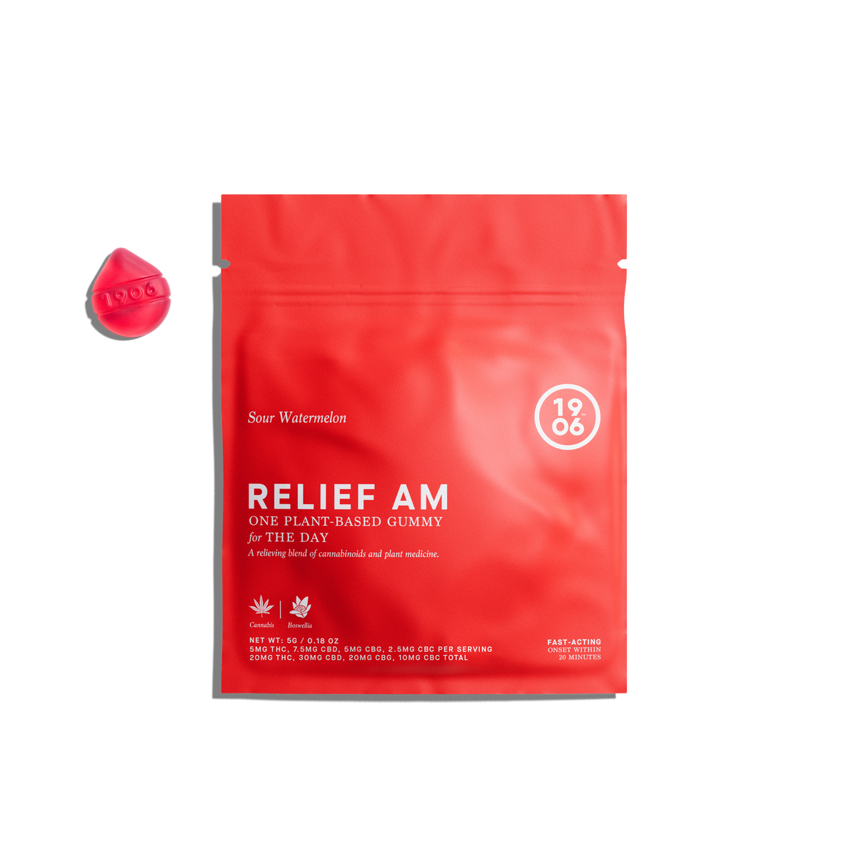 Sour Watermelon | Relief AM | CBD + THC Gummies