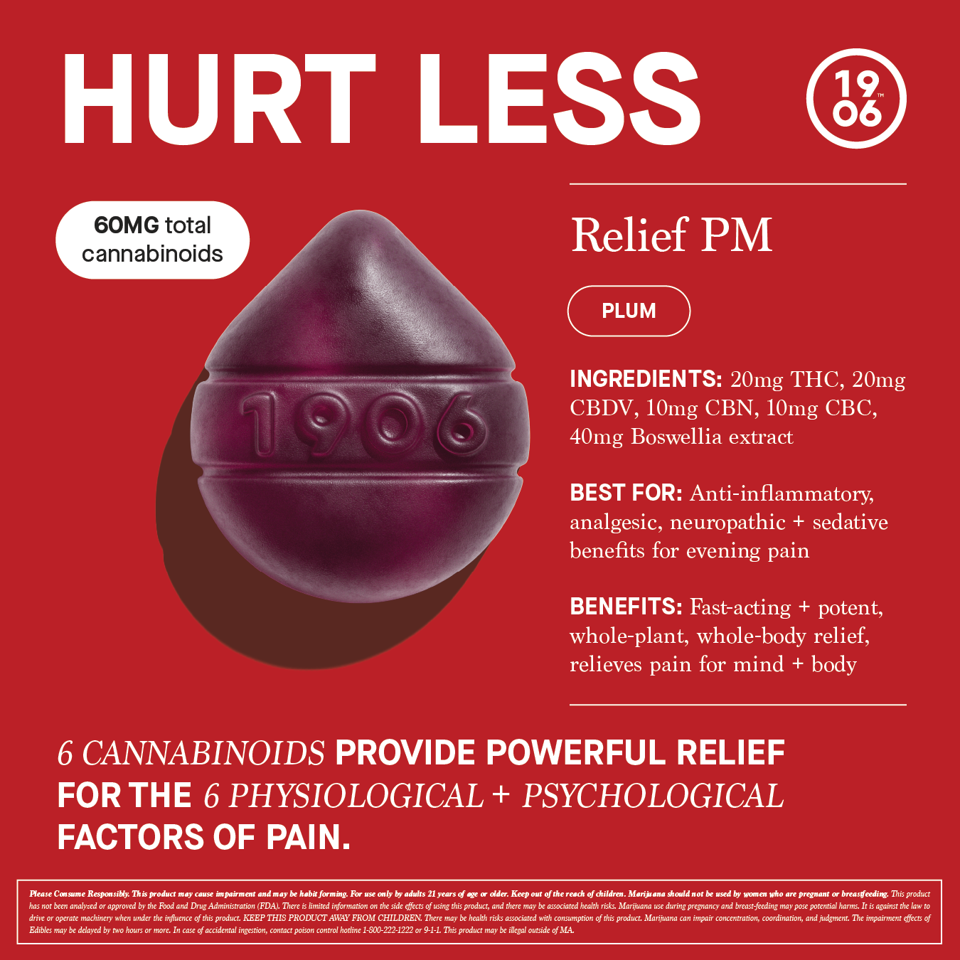 1906 | Pain PM | Gummy | 15 servings