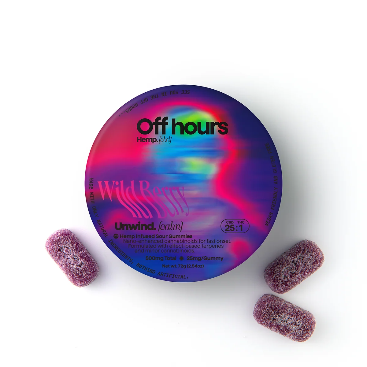 Sour Wild Berry | Unwind | THC + CBD Gummies