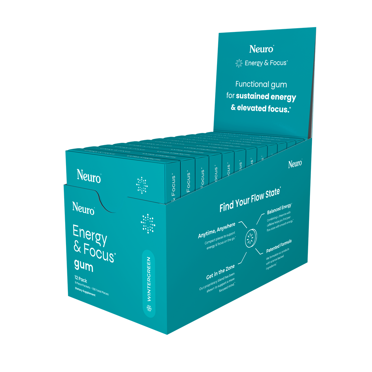 Energy & Focus Gum | Wintergreen