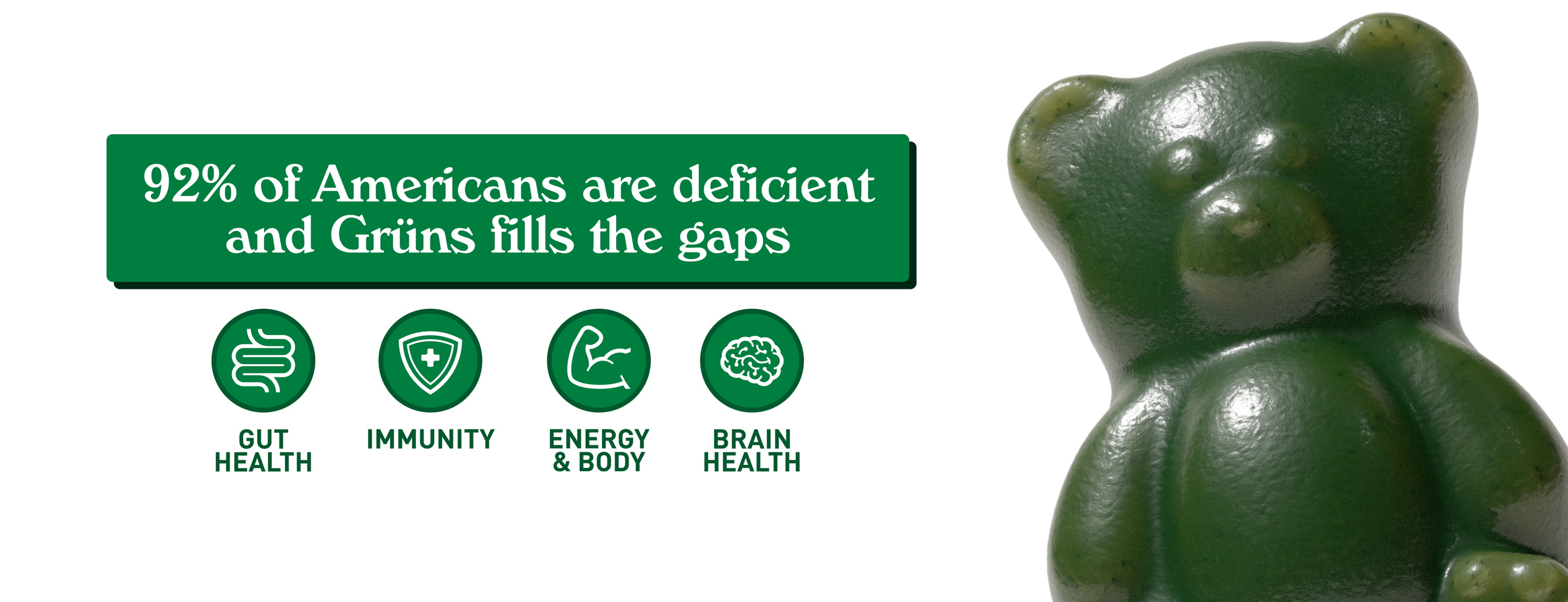 Grüns Adult Superfood Greens Gummies, 3 Servings